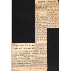 Decision 'Unrealistic' / Mayor and Chairman Comment on Decision