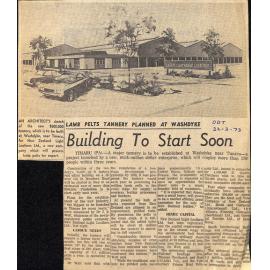 Lamb Pelts Tannery Planned at Washdyke: Building To Start Soon