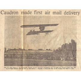 Caudron made first air mail delivery