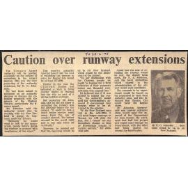Caution over runway extensions