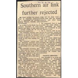 Southern air link further rejected
