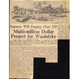 Tannery Will Employ Over 150: Multi-million Dollar Project for Washdyke