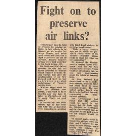 Fight on to preserve air links?