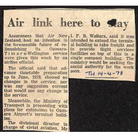 Air link here to stay