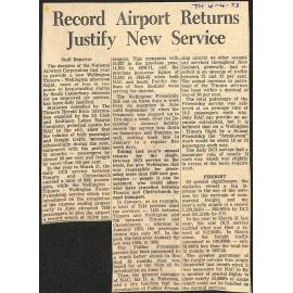 Record Airport Returns Justify New Service