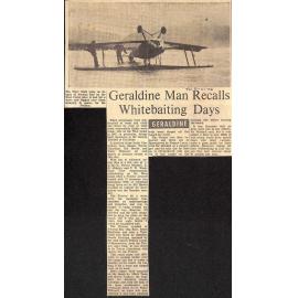 Geraldine Man Recalls Whitebaiting Days