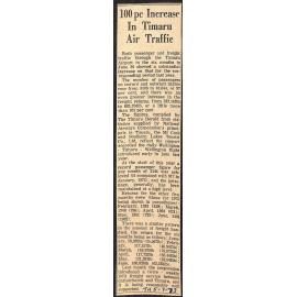 100pc Increase In Timaru Air Traffic