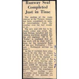 Runway Seal Completed Just in Time