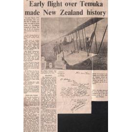 Early flight over Temuka made New Zealand history