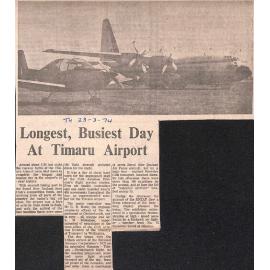 Loudest, Busiest Day At Timaru Airport