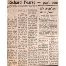 Richard Pearse - part one / 'He could not have flown'