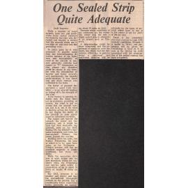 One Sealed Strip Quite Adequate