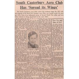 South Canterbury Aero Club Has 'Spread its Wings'