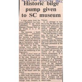 Historic bilge pump given to SC Museum