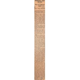 Preserving Early Records: Work Of Historical Society, First Year's Activities