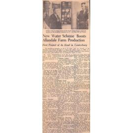 New Water Scheme Boosts Allandale Farm Production