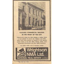 Real estate advertisement NMA Building