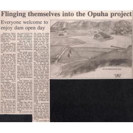 Flinging themselves into the Opuha project: Everyone welcome to enjoy open day
