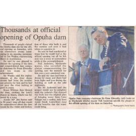 Thousands at official opening of Opuha dam