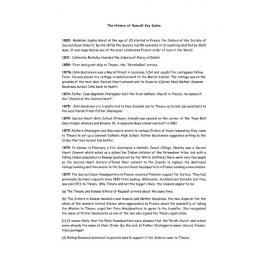 The History of Roncalli: Key Dates