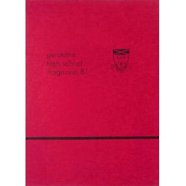 Geraldine High School magazine 1981