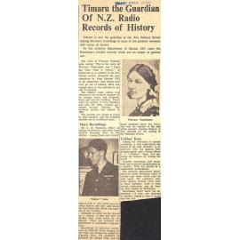 Timaru the Guardian Of NZ Radio Records of History