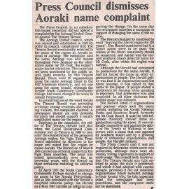 Press Council dismisses Aoraki name complaint