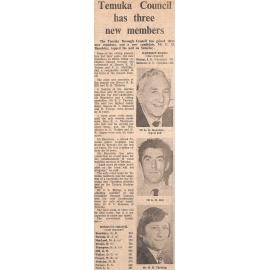 Temuka Council has three new members