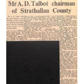 Mr AD Talbot chairman of Strathallan County