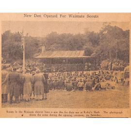 New Den Opened For Waimate Scouts