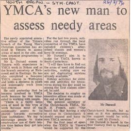 YMCA's new man to assess needy areas