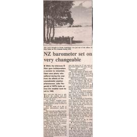 NZ barometer set on very changeable
