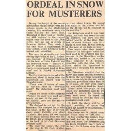 Ordeal in snow for musterers