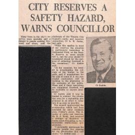 City reserves a safety hazard, warns councillor