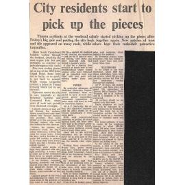 City residents start to pick up the pieces