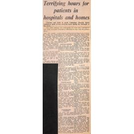 Terrifying hours for patients in hospitals and homes