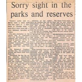 Sorry sight in the parks and reserves