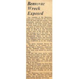 Benvenue Wreck Exposed