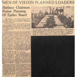 Men Of Vision Planned Loaders: Harbour Chairman Praises Planning Of Earlier Board