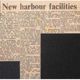 New harbour facilities