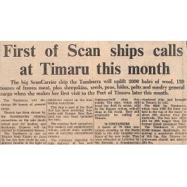First of Scan ships calls at Timaru this month