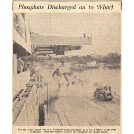 Phosphate Discharged on to Wharf / Bulk Carrier Unloading Her Own Cargo