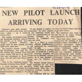 New Pilot Launch Arriving Today