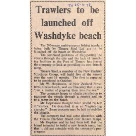 Trawlers to be launched off Washdyke beach