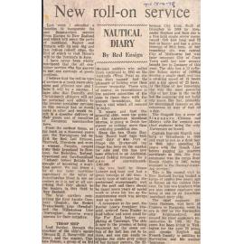 Nautical Diary: New roll-on service