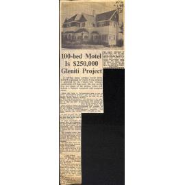 100-bed Motel Is $250,000 Gleniti Project