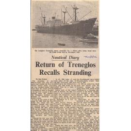 Nautical Diary: Return of Treneglos Recalls Stranding