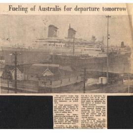 Fueling of Australis for departure tomorrow