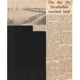 The day the Strathallan reached land