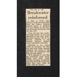 Breakwater reinforced